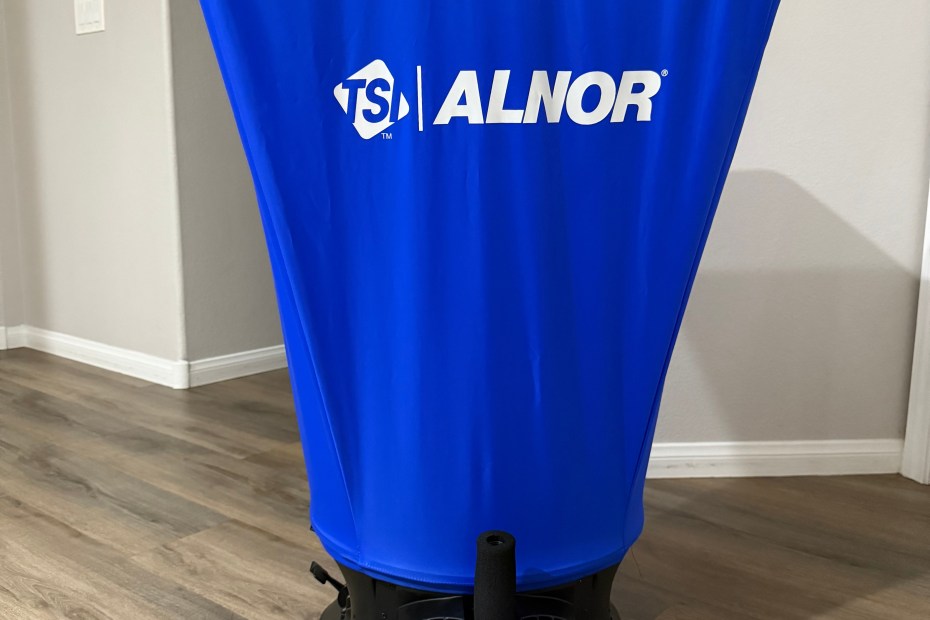 ALNOR flow hood calibrated measuring instrument used for commercial air balancing in Las Vegas, NV
