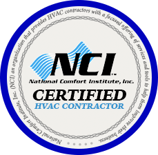 NCI Certified HVAC Contractor, National Comfort Institute